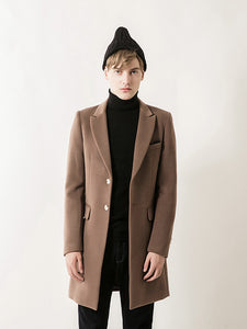 Long Trench Wool Coat